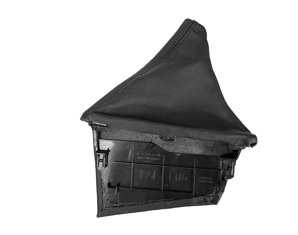 For 2014-2018 Subaru Forester Genuine Leather Shift & Parking Brake Boot Cover In Black Stitch