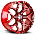R176 Snowflake Candy Red Milled