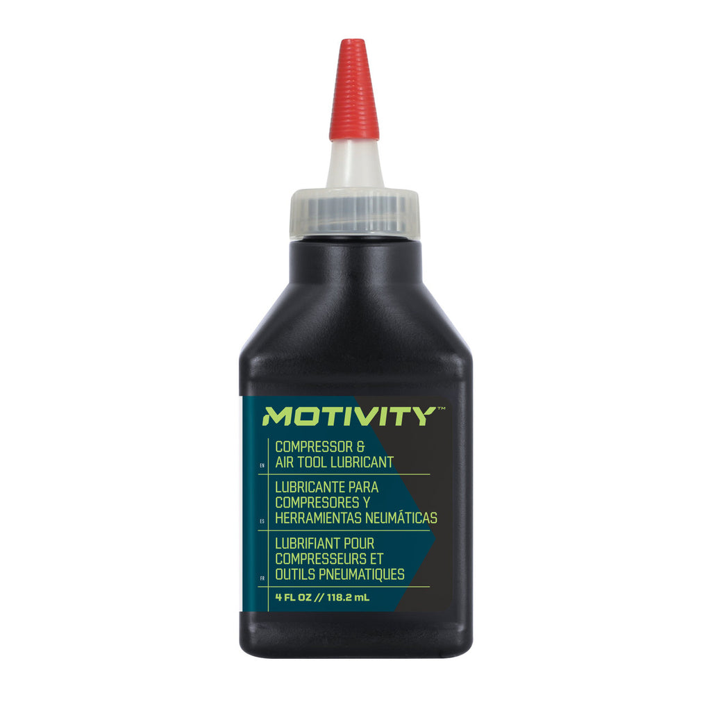 MOTIVITY Compressor & Air Tool Oil, Anti-Wear & Corrosion Protection  – 12 Pack (4 fl oz bottles)