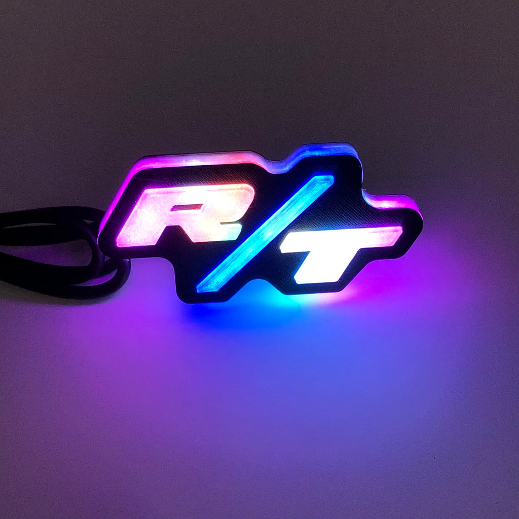 RT Logo LED dodge challenger rt badge Luminous RT emblem light