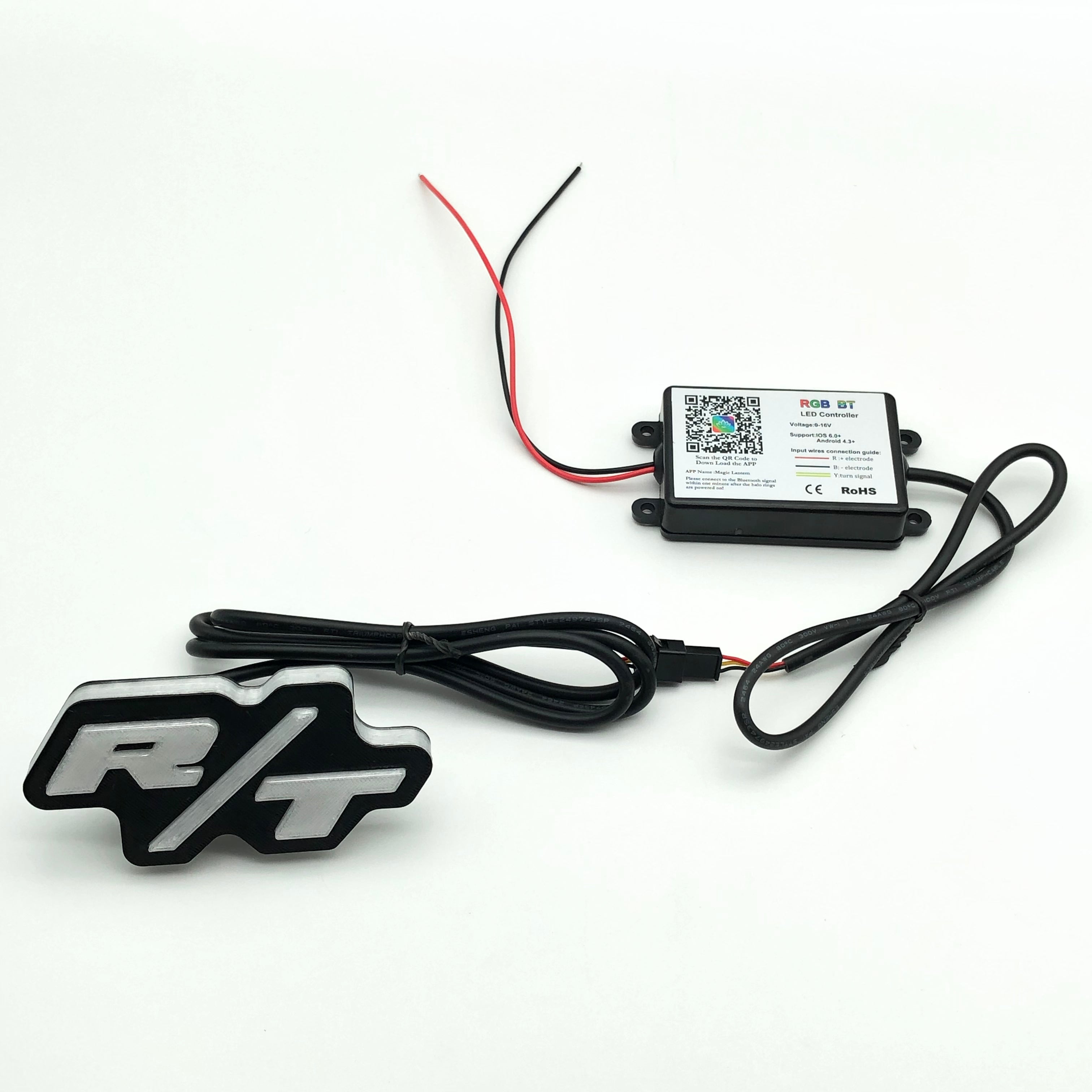 RT Logo LED dodge challenger rt badge Luminous RT emblem light