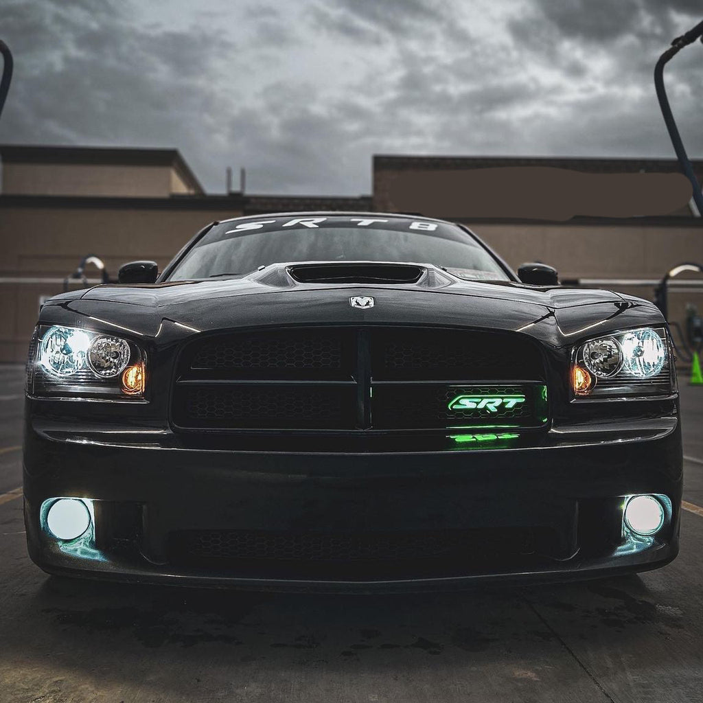 RGB Flow SRT Logo Front Grille LED Dynamic emblem Light for Dodge Challenger/ Charger/ Viper /Jeep Grand Cherokee/ Chrysler 300C